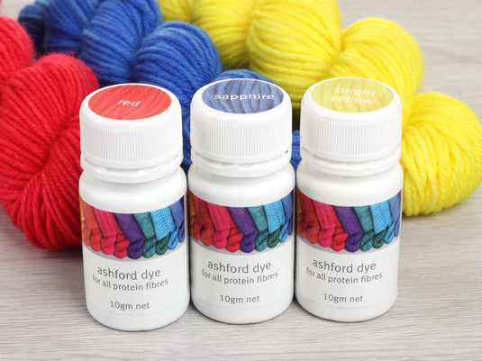 Ashford Primary Colour Dye Kit (3 x 10g)