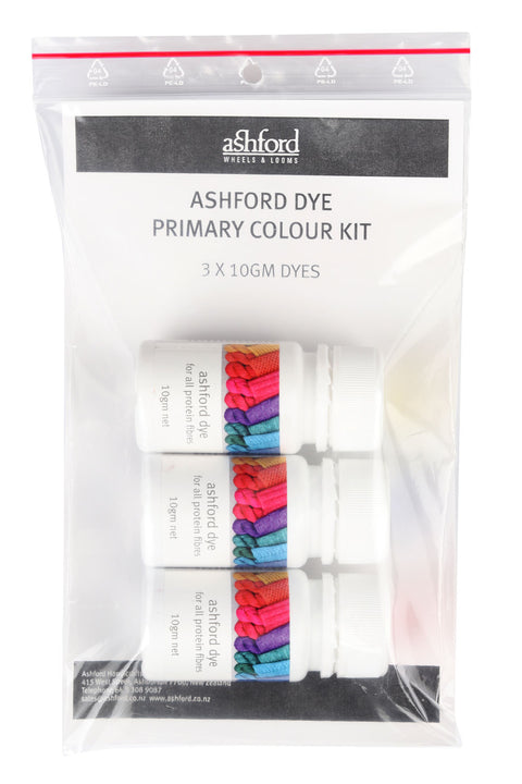 Ashford Primary Colour Dye Kit (3 x 10g)