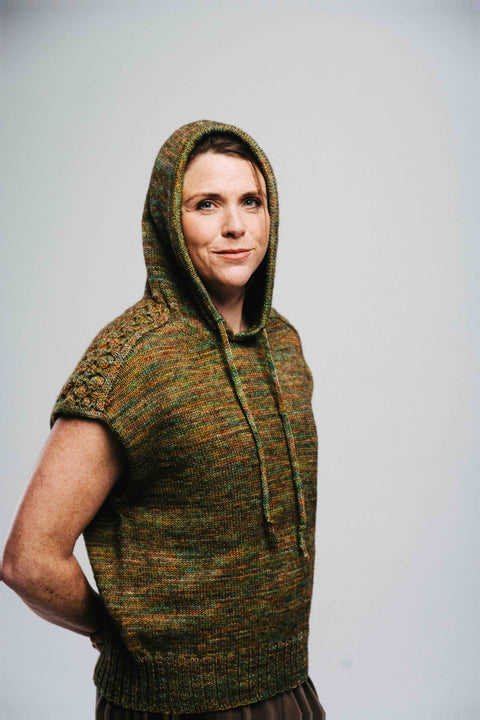 WINGLE SLEEVELESS HOODIE by JESS HAGHKERDAR