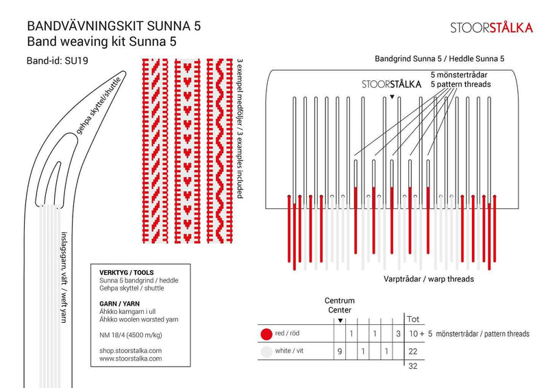 Load image into Gallery viewer, Stoorstålka Band Weaving Kit Sunna 5

