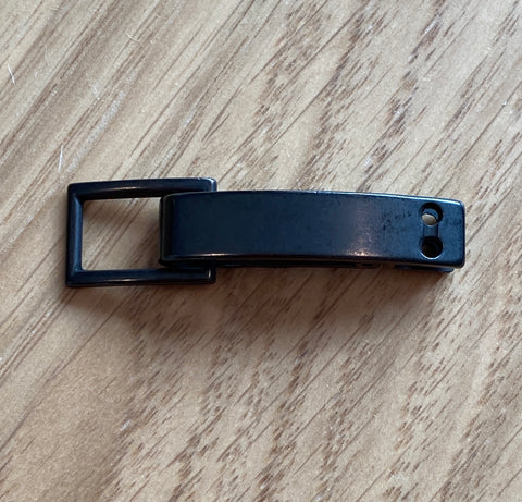 Black Metal Sprung Fastener & Black Metal Rectangular Catch by Textile Garden
