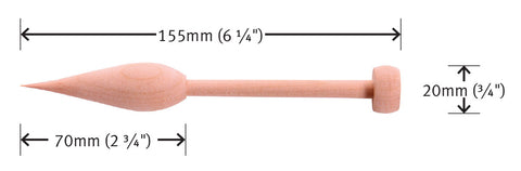 Ashford Tapestry Bobbin - dimensions