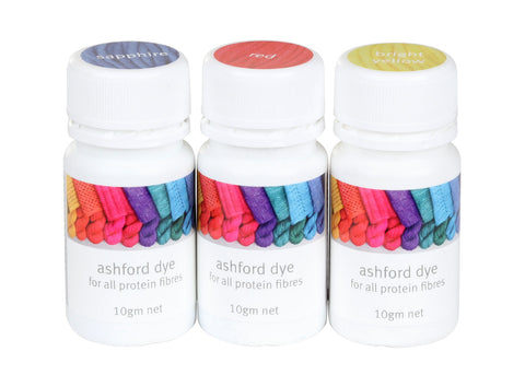 Ashford Primary Colour Dye Kit (3 x 10g)