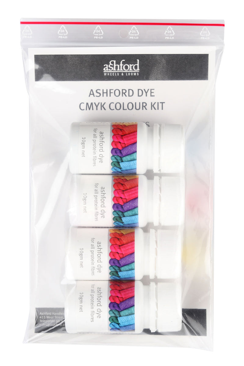 Load image into Gallery viewer, Ashford CMYK Dye Kit (4 x 10g)
