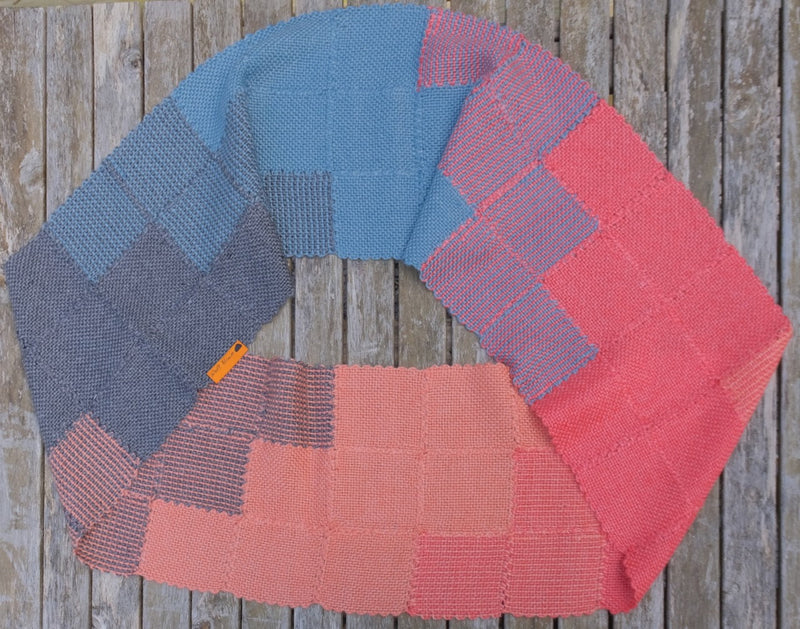 Load image into Gallery viewer, Winter Sunset Cowl Pin Loom Weaving Kit by Ange Sewell at Weft Blown
