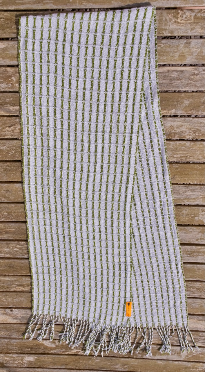 Load image into Gallery viewer, Snowdrop Scarf Pattern by Ange Sewell at Weft Blown
