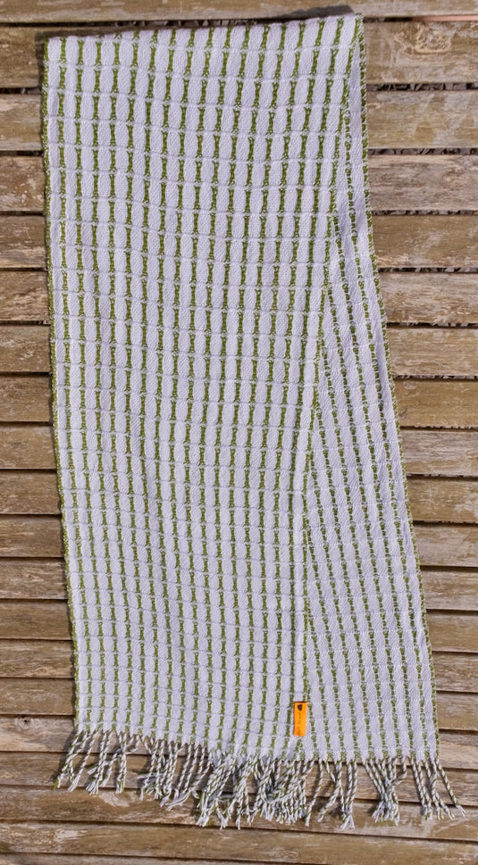 Snowdrop Scarf Pattern by Ange Sewell at Weft Blown