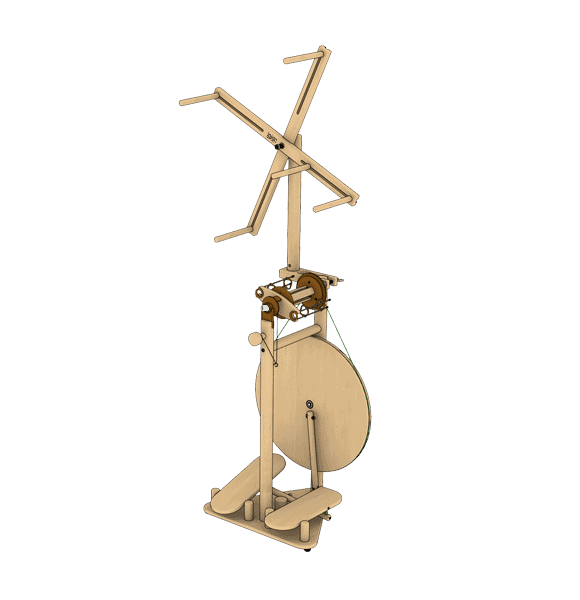 Load image into Gallery viewer, Lojan Skeinwinder on Buddy Double Treadle

