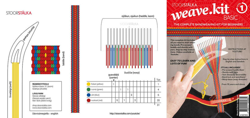 Load image into Gallery viewer, Stoorstålka Band Weaving Kit Small - Red
