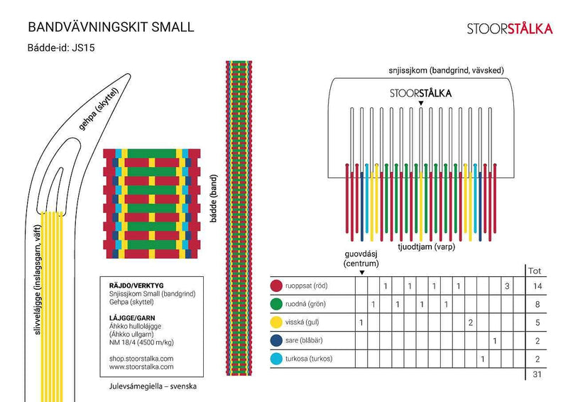 Load image into Gallery viewer, Stoorstålka Band Weaving Kit Small
