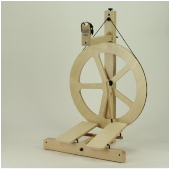 Load image into Gallery viewer, Louët S10 Concept 5 Spoke Spinning Wheel Double Treadle Irish Tension
