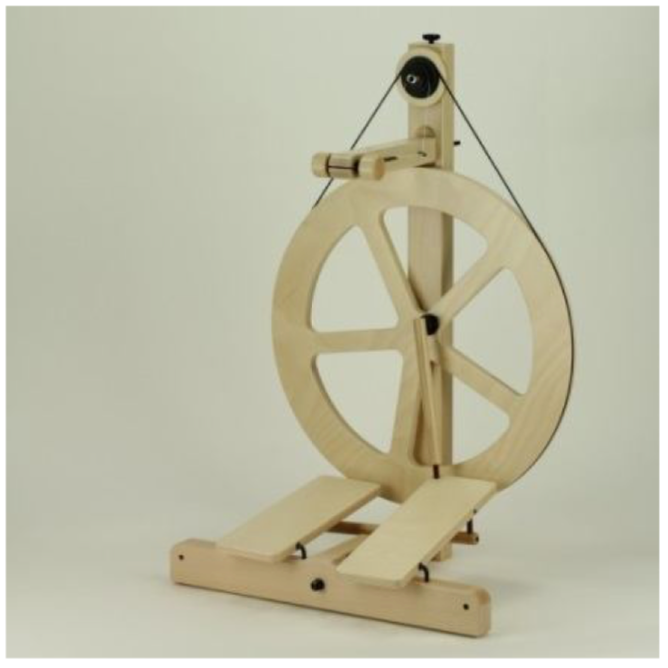 Load image into Gallery viewer, Louët S10 Concept 5 Spoke Spinning Wheel Double Treadle Scotch Tension
