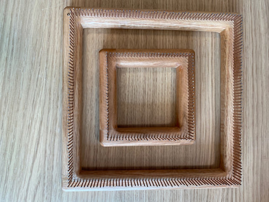 A fine set, 9 Square Pin Loom - Oak Frame - Dales Looms
