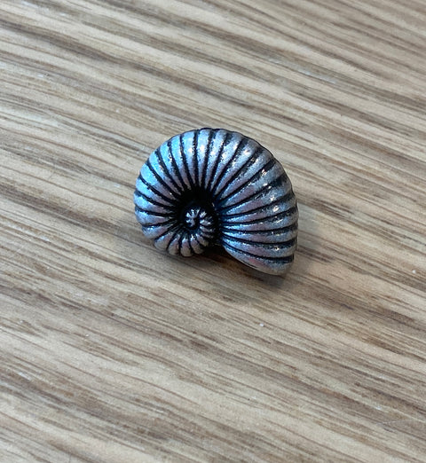 Silver Metallic ABS Shell Button by Textile Garden