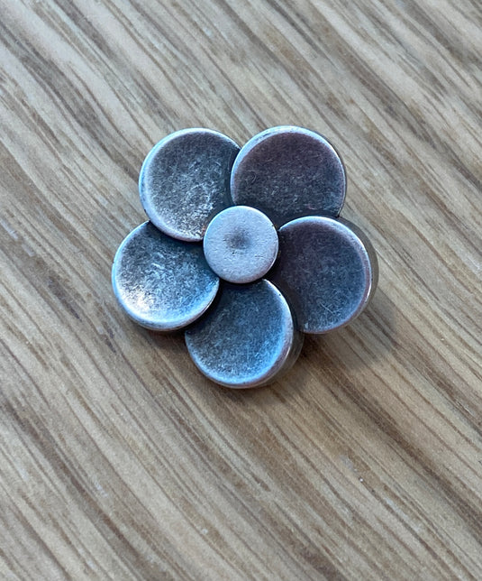 Silver Metallic ABS Flower Button by Textile Garden
