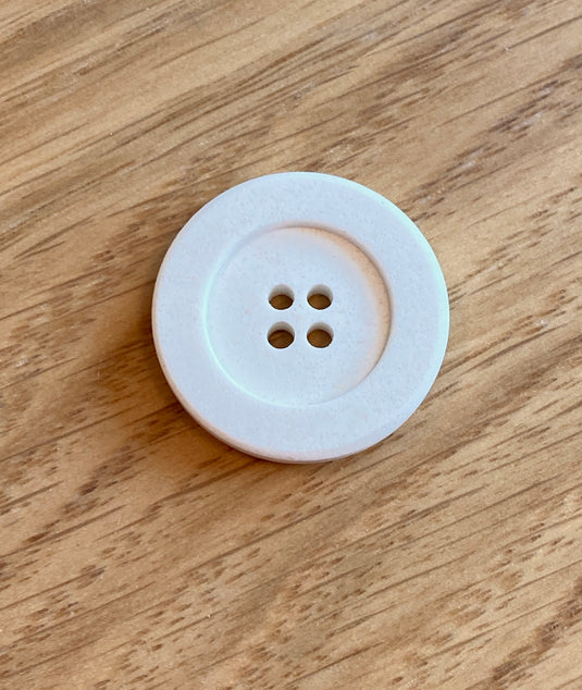 Simple 80% Cotton Button Off White 25mm by Textile Garden