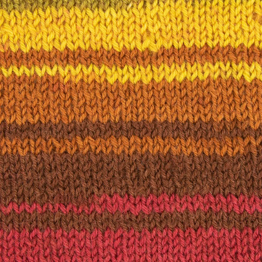 Autumn Leaves Knitted Swatch