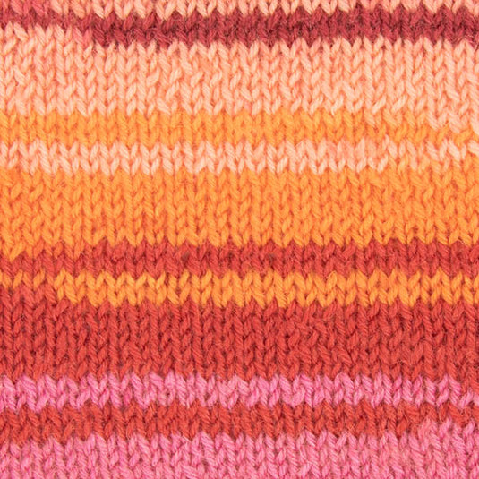 Summer Sunset Knitted Swatch