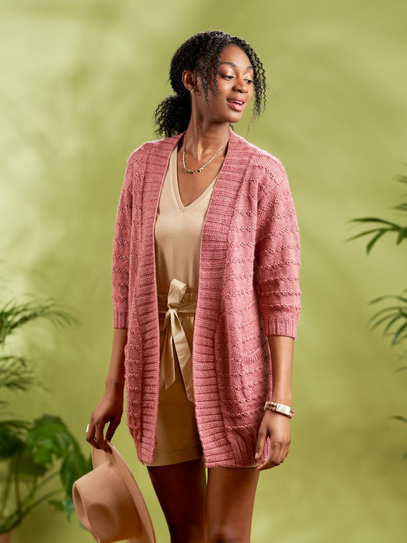 Load image into Gallery viewer, Celeste Textured Long Cardigan
