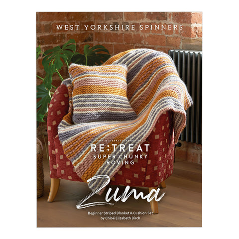 Re:Treat Super Chunky Roving Zuma Blanket and Cushion Set Free Pattern
