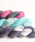 Ashford 4 Ply Sock Yarn 100g after dyeing with Ashford Dyes