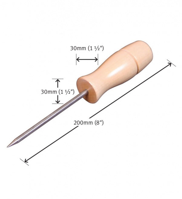 Load image into Gallery viewer, Ashford Awl/Doffer for Drum Carders - dimensions
