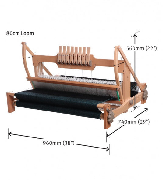 Ashford 8 Shaft Table Loom - dimensions