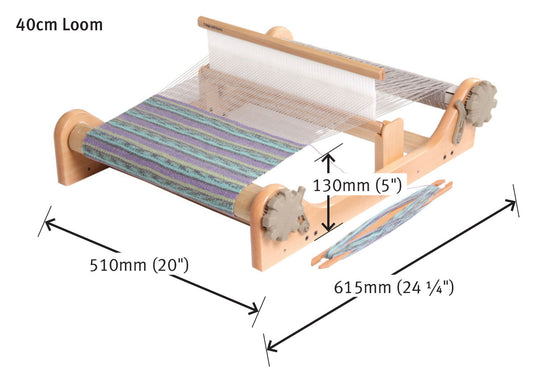 Ashford Rigid Heddle Loom 16"/40cm - dimensions