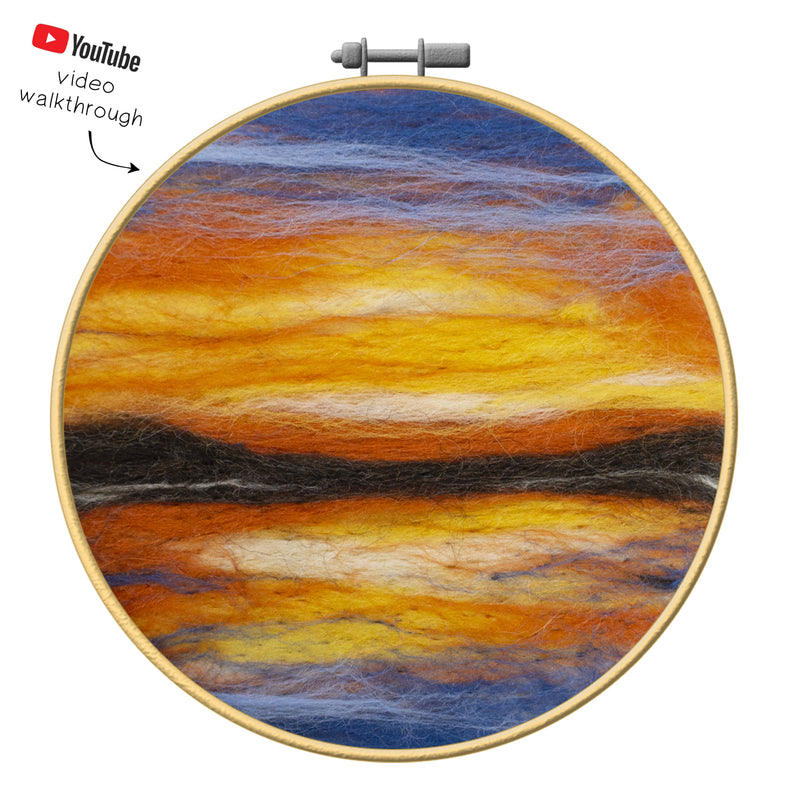 Load image into Gallery viewer, Shetland Sunrise - Needle Felting Kit by The Caledonian Wool Co
