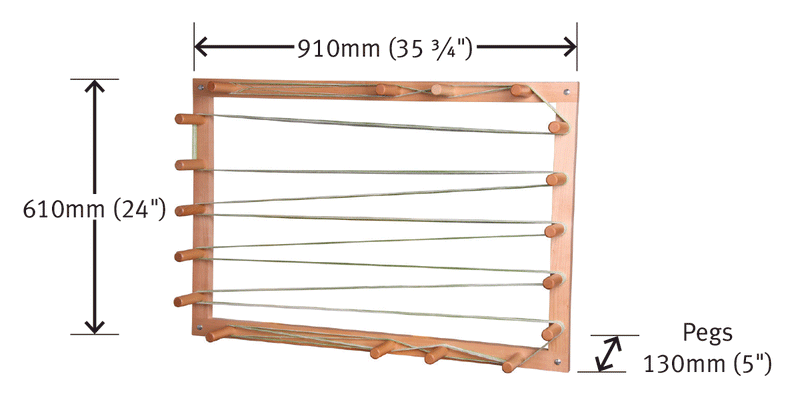 Load image into Gallery viewer, Ashford Warping Frame 11m - dimensions
