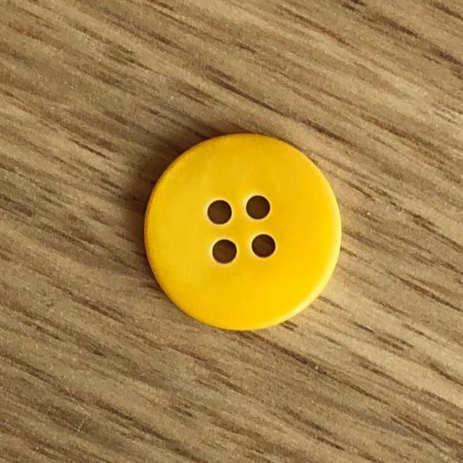 Yellow Matt River Shell Button by Textile Garden