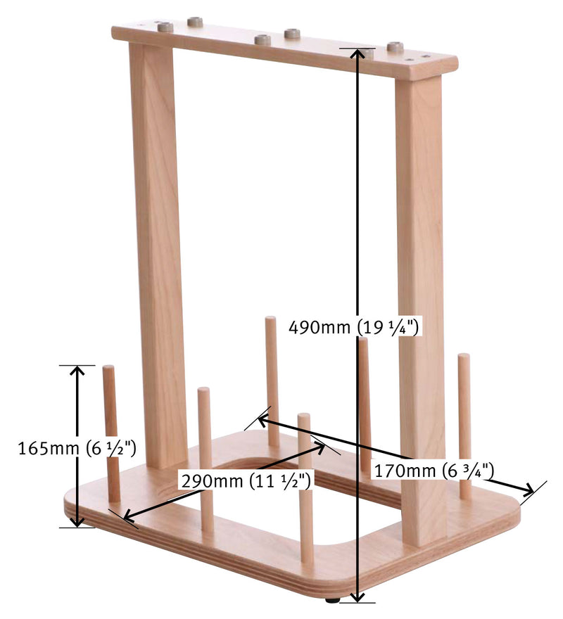 Load image into Gallery viewer, Ashford Yarn Stand - dimensions
