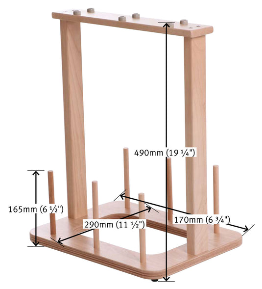 Ashford Yarn Stand - dimensions